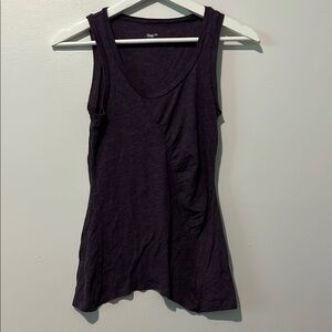 GAP Purple Asymmetrical Fitted Tank Top